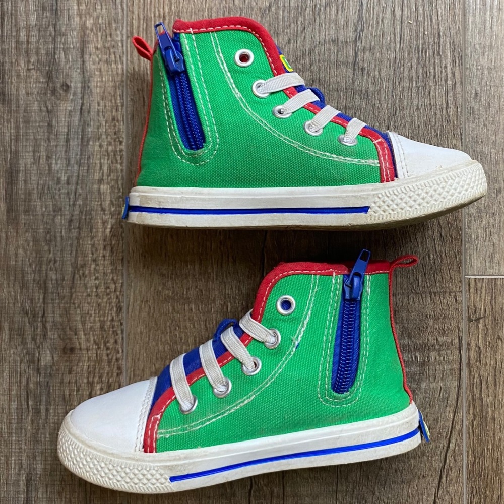 Sesame Street Kids High Top Sneakers Elmo Cookie Monster Character Shoes SIZE 8 - Picture 4 of 8